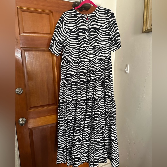 STAUD Zebra Print Maxi Dress - L - Picture 3 of 7